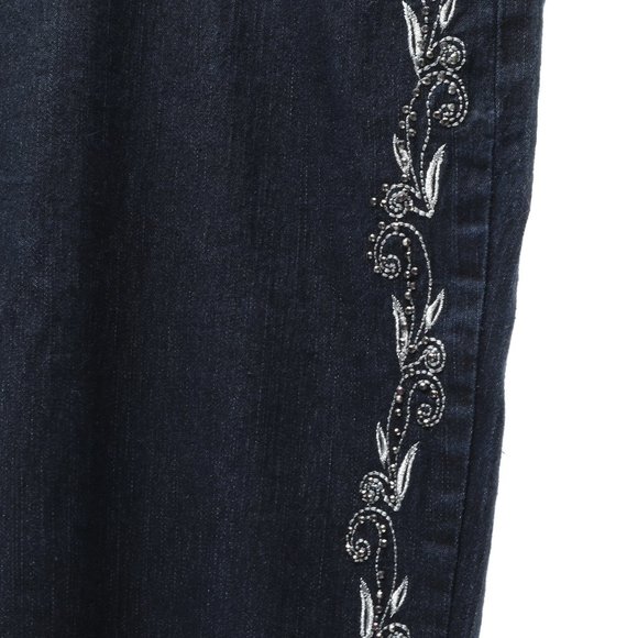 COS Deep Blue Wash Embellished Jeans Women's Size Plus18W - Picture 7 of 14